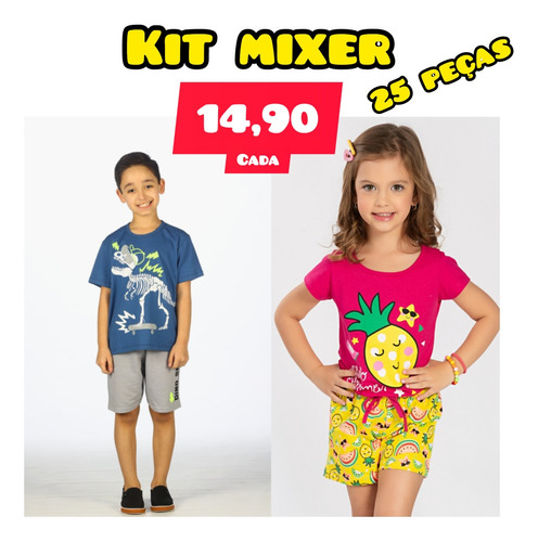 Kit Mixer Dia A Dia 25 Peças 1 A 8 Anos