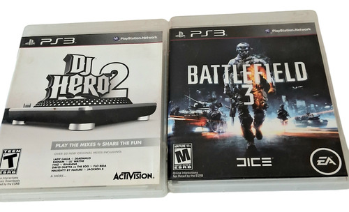 Jogos Ps3 Original Dj Hero2 E Battlefild 3 (Usado)