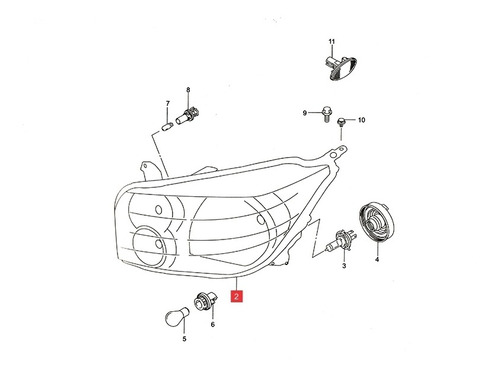 Semioptica Izq. Suzuki Celerio Ga 2016-18