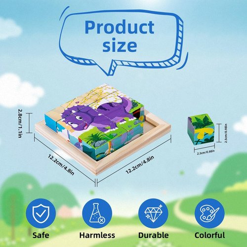 Juguetes Rompecabezas Cubos, Puzzle 3d De 6 En 1 Montessori