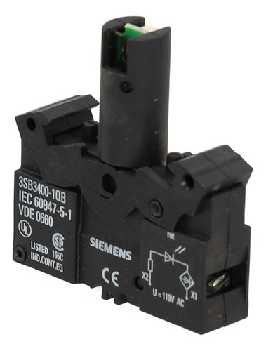 Módulo Led 110 V Boton 3sb3400 Siemens Verde