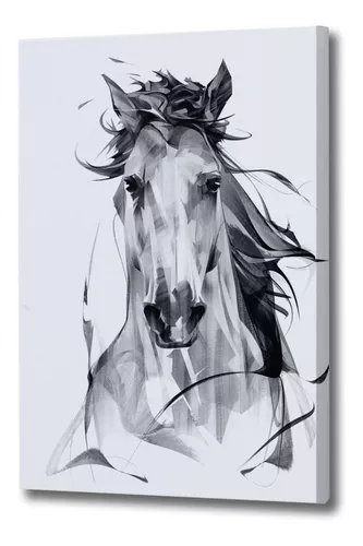 Quadro desenho de cavalo  Compre Produtos Personalizados no Elo7