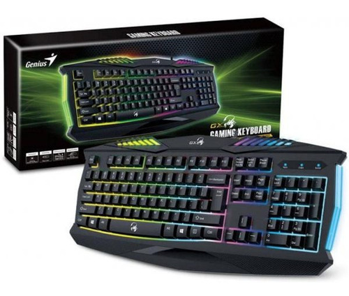 Teclado Genius Gaming Scorpion K220 Iluminacion 7 Color Usb