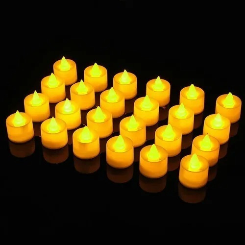 Imagen 1 de 4 de Pack 24 Velas A Pila De Led Con Efecto Llama