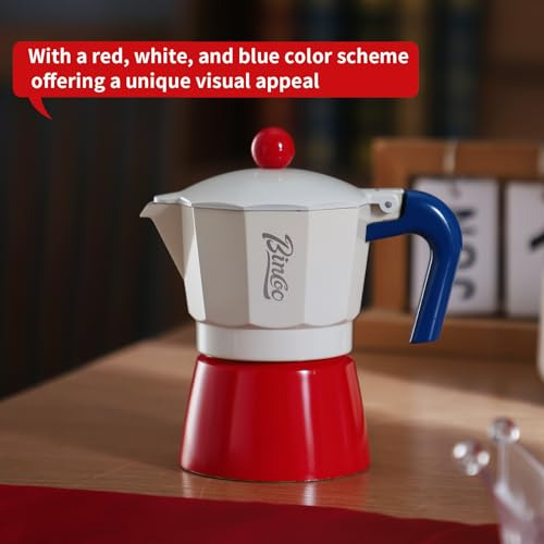 Bincoo Moka Pot, Cafetera Espresso De Cocina, 3 Tazas De Esp