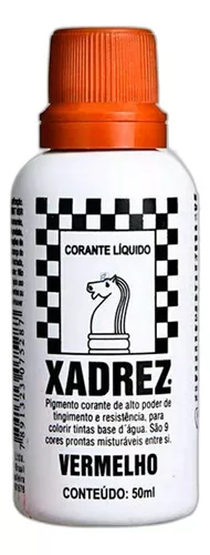 Corante Xadrez Laranja 50ml Para Tinta 31106178./ Kit Com 12