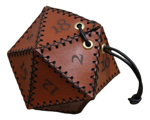 Bolsa De Cuero Para Dados D20, Monedero, Bolsa De Cuero Con