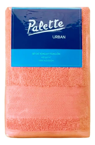 Juego Toalla Y Toallon Palette Urban 420 Gr 100% Algodon