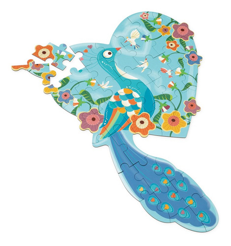 Puzzle 40pcs Con Forma, Pavo Real Scratch Europe