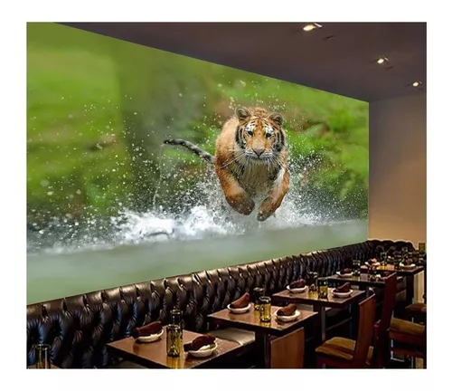 Papel De Parede Animais Tigre Correndo Rio 3D Anm237 - Você Decora - Papel  de Parede - Magazine Luiza