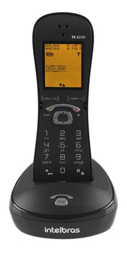 Telefone Intelbras TS 8220 sem fio - cor preto