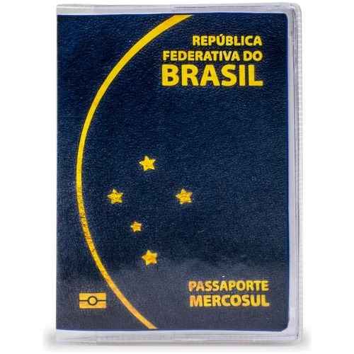 Capa Transparente Para Passaporte Kit Com 50 Capas