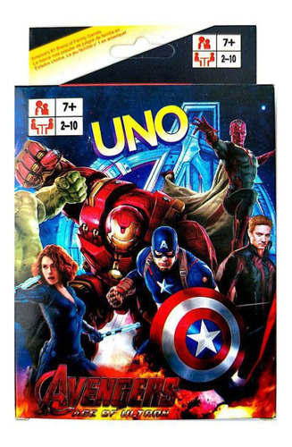 Juego De Cartas Uno Avengers Age Of Ultron Nuevo