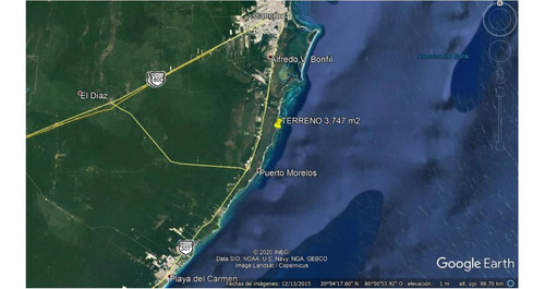 Terreno En Venta De 3,747 M2 En Bahía Petempich, Puerto Morelos, Cancún