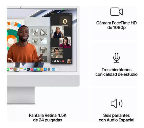 All in one apple imac 24" 16gb de ram 256gb ssd