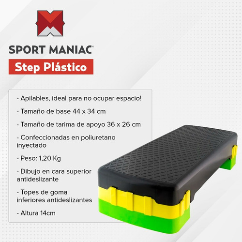 Imagen 4 de 6 de Kit Sport Maniac Gris Mancuernas, Step, Módulos, Peso 20 Kg