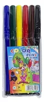 Comprar Marcadores Punta Fina Set De 6 Garabatos Papeleria Al Mayor