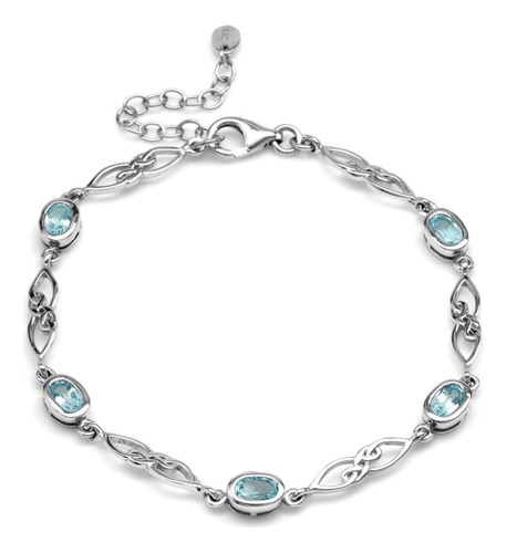 Batido De Plata De 3,2 Quilates. Pulsera Ajustable Con Nudo 