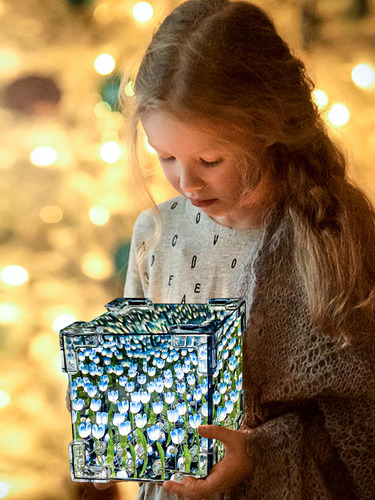 Luz De Noche De Tulipán, Lámpara Led De Espejo Infinito