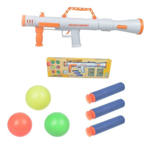 Set Juguete Lanzador De Pelotas Y Balas + Pistola Con Dardos