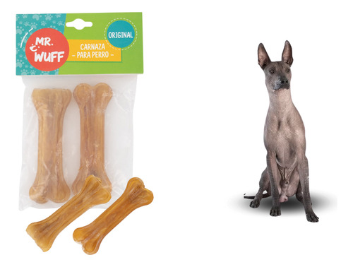 Premios Carnaza Perro 2 Huesos 200gr Mr Wuff Natural