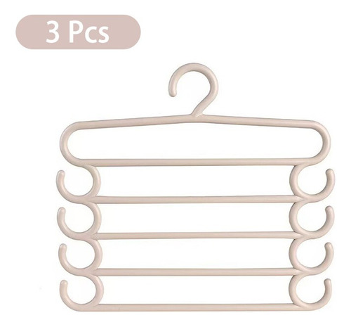 Perchero Multifuncional Para Pantalones, 3 Unidades, Con Múl