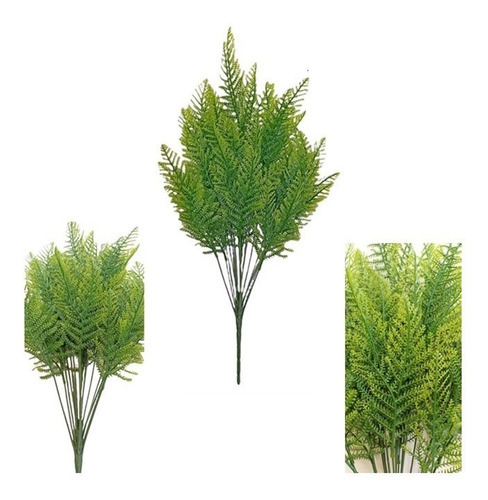 Ramos Verdes Flores Y Plantas Artificiales Helechos 50cm
