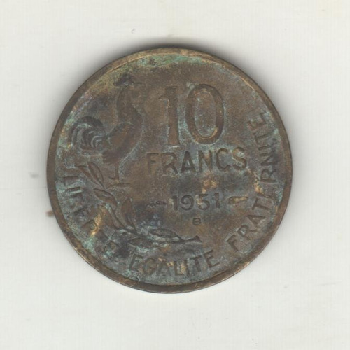 Francia Moneda De 10 Francos Año 1951 B Km 915.2 - F