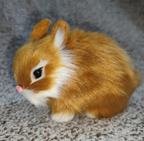 Imagen 1 de 3 de Conejo De Peluche Miniatura Simulacion Conejito