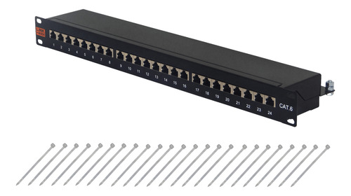 Linkmade 24-rj45 Cat6 Ftp Sftp Blindado Patchpanel 1u Certif