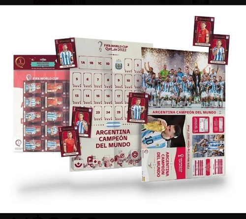 Megaposter Panini Argentina Campeon Qatar 2022 +30 Barajitas