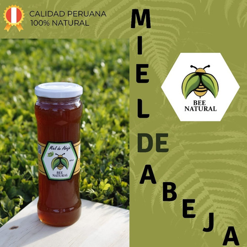 Miel De Abeja Multifloral 500g Bee Natural 100%