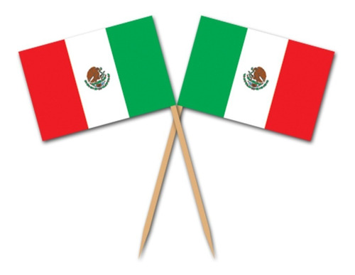 Palillos Botanero Bandera México Fiestas Mexicanas 150pz