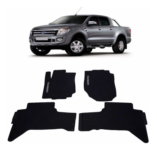 Alfombra En Goma Original Ford Ranger Jgo Completo