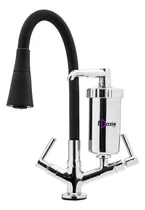 Comprar Torneira Com Filtro Gourmet Bancada Mesa Bica Flexível Cone Pia Cozinha 2 Modos De Jato Silicone Emborrachada 1\u002F4 De Volta Cone Preto Pro Saúde Blindado Luxo