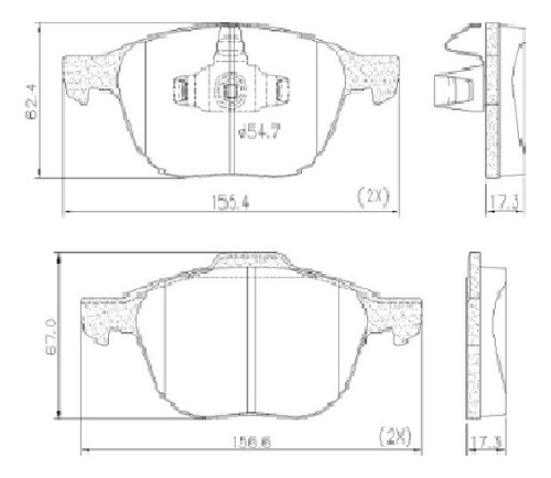 Pastillas De Freno Durbloc Para Volvo C30 2007/ Del.