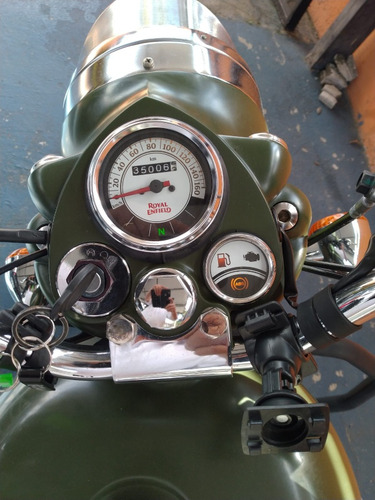 Royal Enfield Bullet 500 2020 Verde Com 35 Mil Km