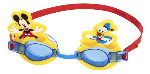 Goggles Infantiles Para Natacion 3 Años Diseño Mickey Mouse Color Amarillo
