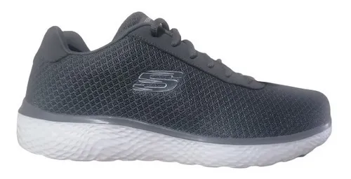 Tenis Skechers Hombre Modelo Pluton Color Gris Cuotas sin inter s
