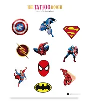 Comprar Tattoos Temporales Superheroes X10 Tattoos
