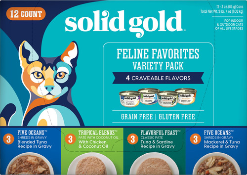 Solid Gold Paquete Variado De Alimentos Humedos Para Gatos,