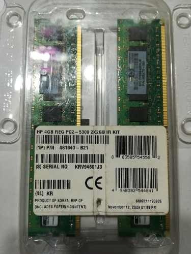 Memoria RAM  4GB 2 HP 461840-B21