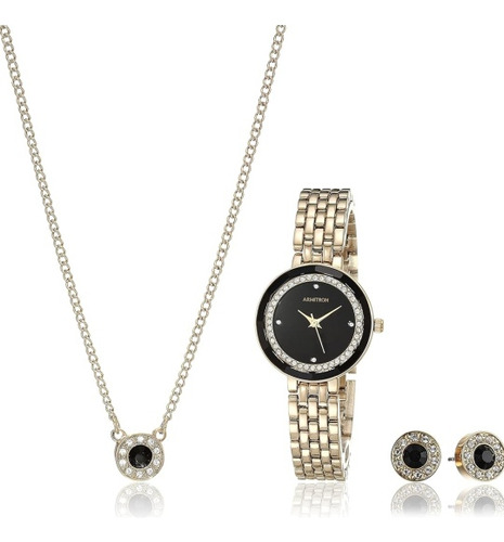 Armitron, Reloj De Pulsera, Collar Y Aretes. Joyeria