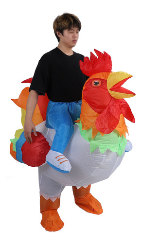 Disfraz Inflable De Gallo Para Montar En Bicicleta, Impermea