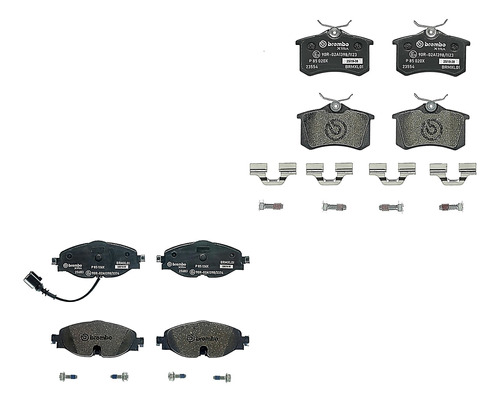 Jgo Balatas Del+tras Brembo Audi A3 L4 1.4l 12-13