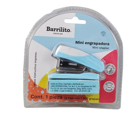 10 Engrapadoras Mini Escolar Barrilito Grapa Estándar 6115a