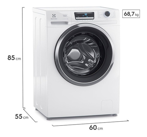 Imagen 5 de 10 de Lavarropas Carga Frontal 7 Kilos Electrolux Elaf07 Outlet