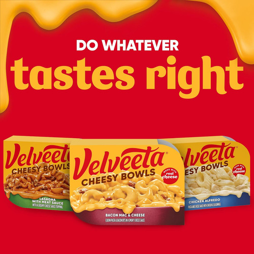 Velveeta Cheesy Bowls, Tocino, Macarrones Con Queso, Comida