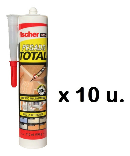 Imagen 1 de 7 de Pegado Total- Adhesivo Fischer Multimaterial Pack X 10 Cart.