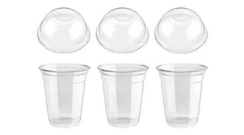 50 Vasos Pet 15 Oz Para Frappe Con Tapa Domo